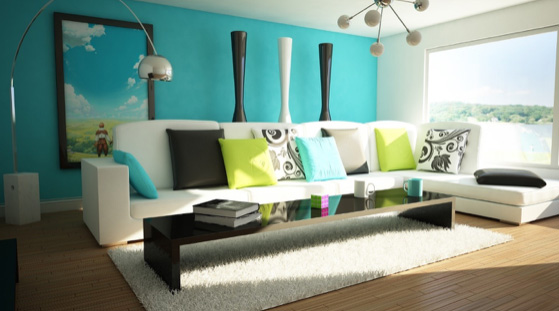 modern colourful apartment